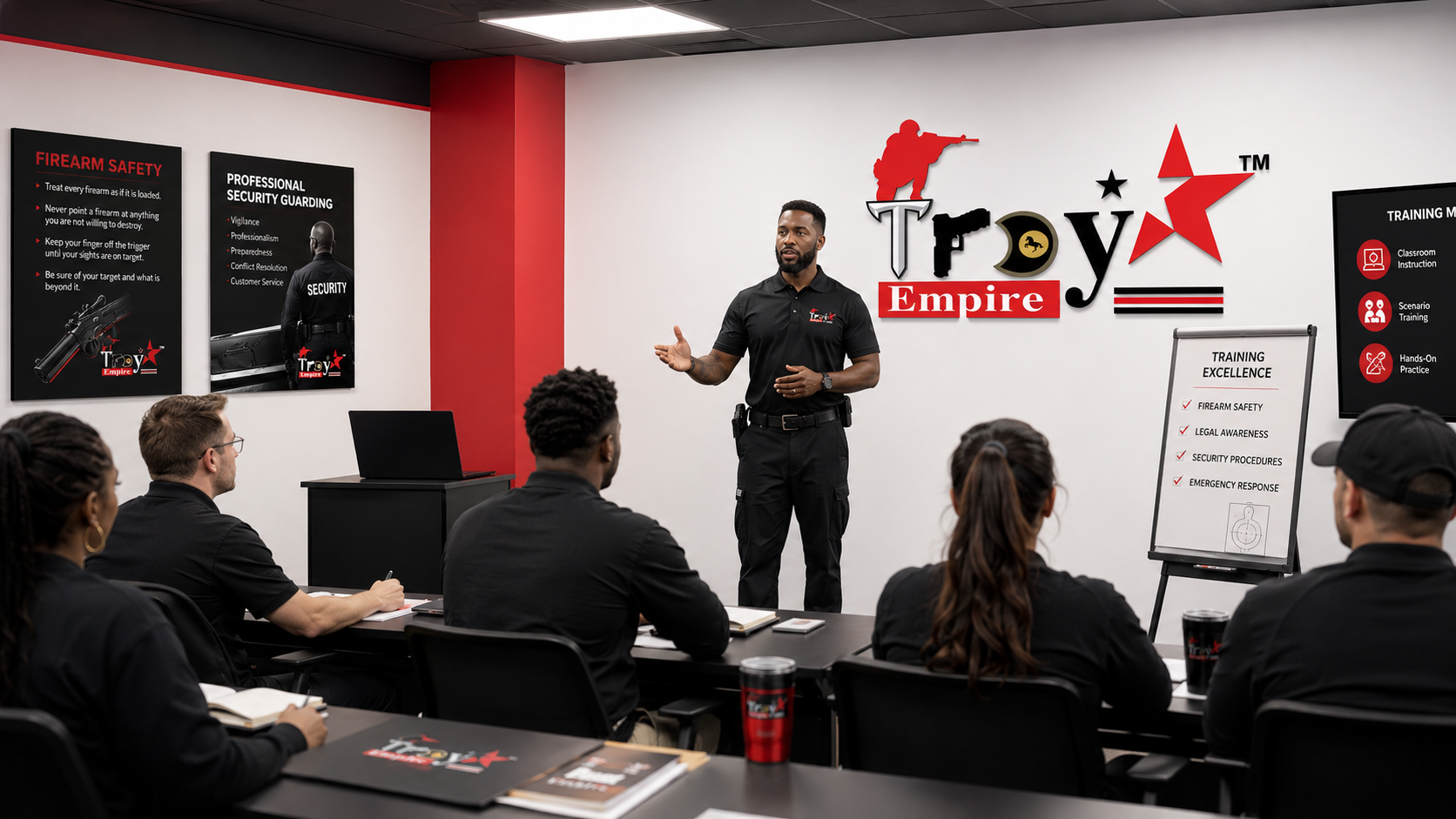 Troy Empire classroom security and firearm safety training